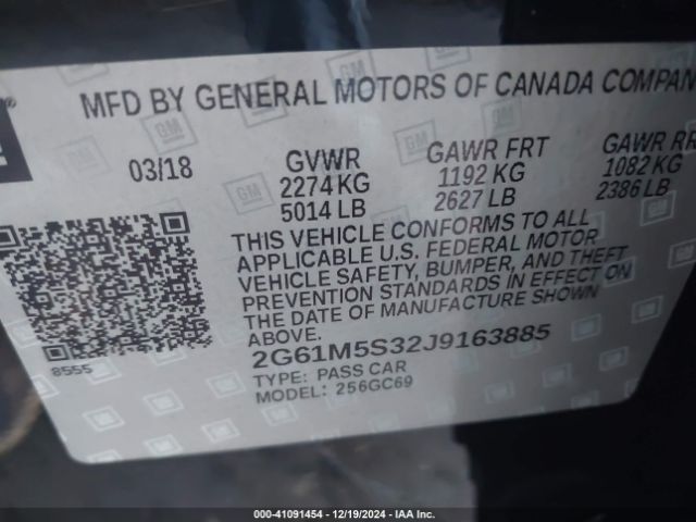 Photo 8 VIN: 2G61M5S32J9163885 - CADILLAC XTS 