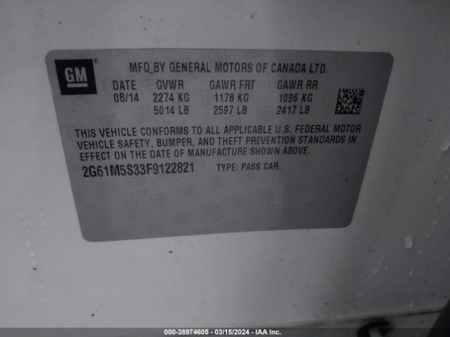 Photo 8 VIN: 2G61M5S33F9122821 - CADILLAC XTS 