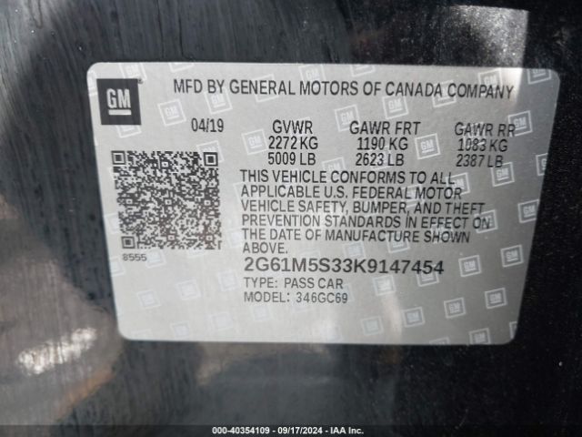 Photo 8 VIN: 2G61M5S33K9147454 - CADILLAC XTS 