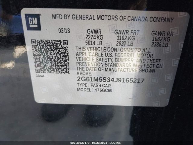 Photo 8 VIN: 2G61M5S34J9165217 - CADILLAC XTS 