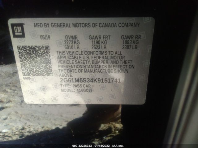 Photo 8 VIN: 2G61M5S34K9151741 - CADILLAC XTS 