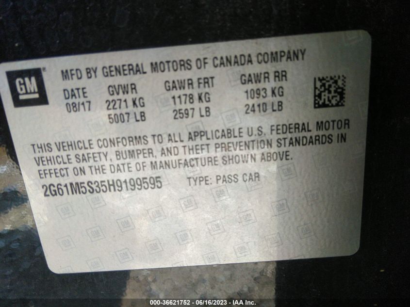 Photo 8 VIN: 2G61M5S35H9199595 - CADILLAC XTS 