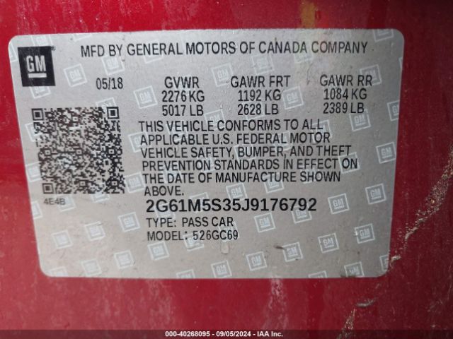 Photo 8 VIN: 2G61M5S35J9176792 - CADILLAC XTS 