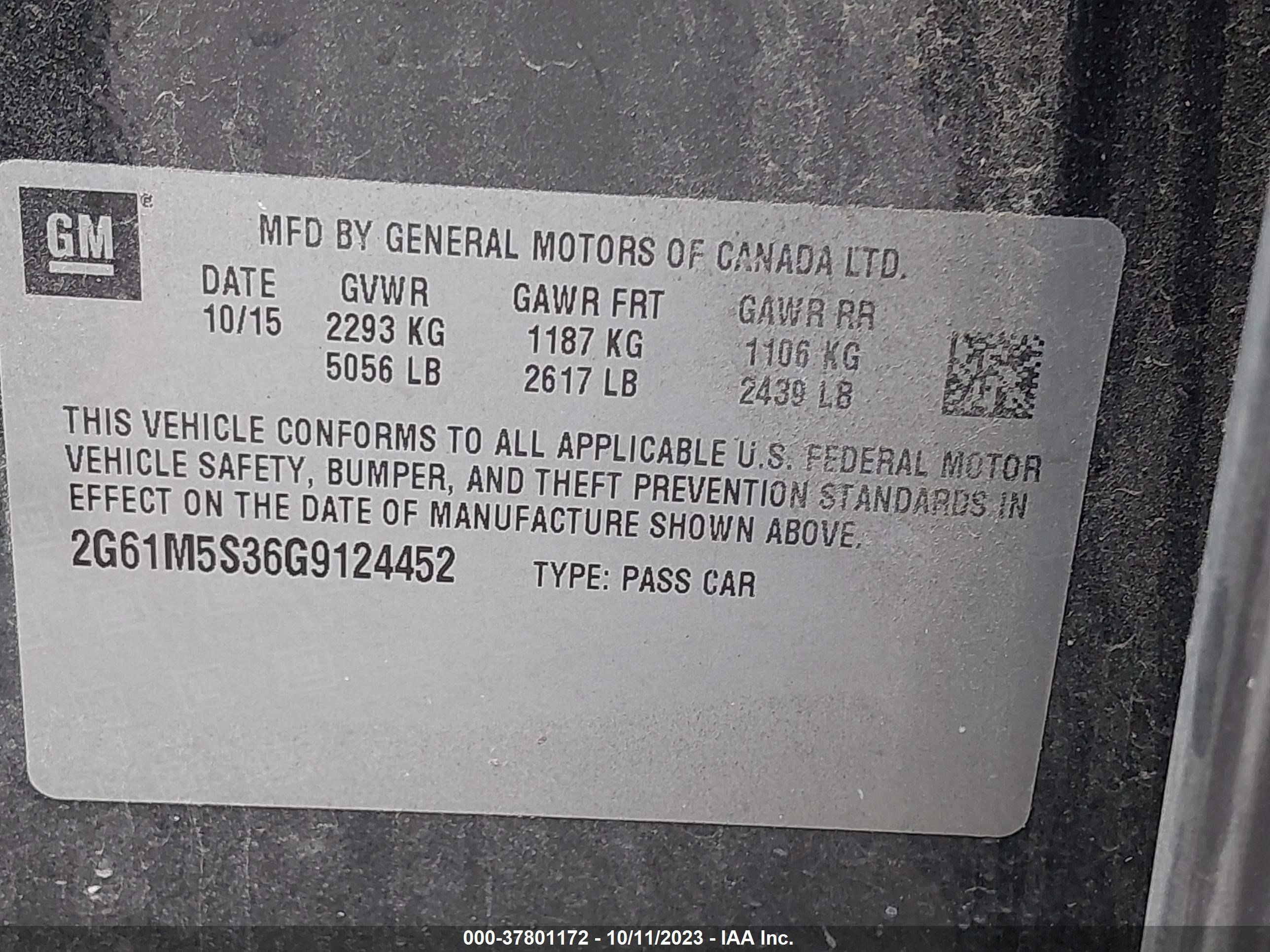 Photo 8 VIN: 2G61M5S36G9124452 - CADILLAC XTS 