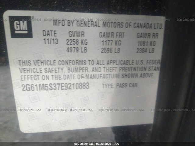 Photo 8 VIN: 2G61M5S37E9210883 - CADILLAC XTS 