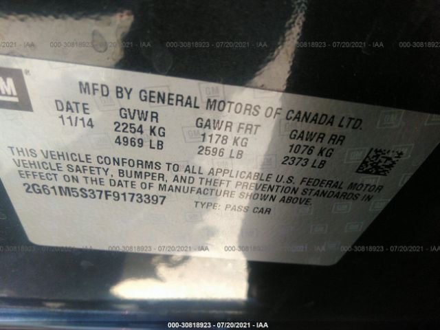 Photo 8 VIN: 2G61M5S37F9173397 - CADILLAC XTS 