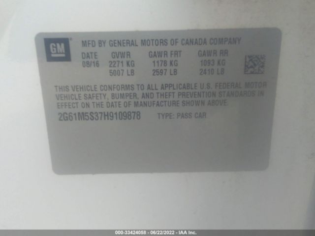 Photo 8 VIN: 2G61M5S37H9109878 - CADILLAC XTS 