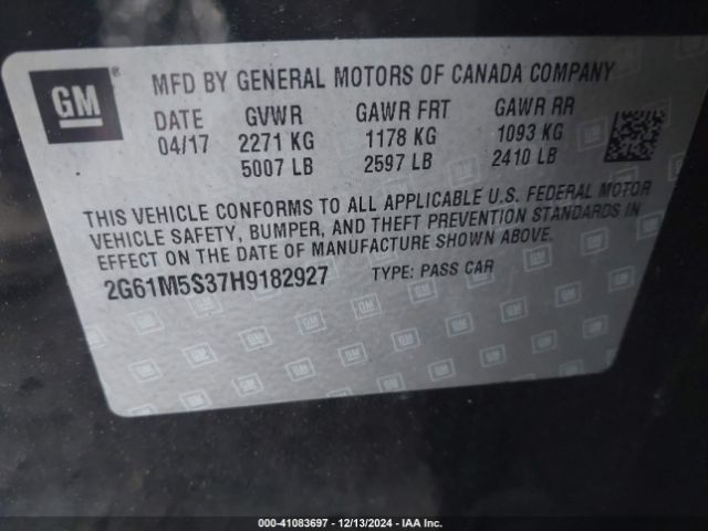 Photo 8 VIN: 2G61M5S37H9182927 - CADILLAC XTS 