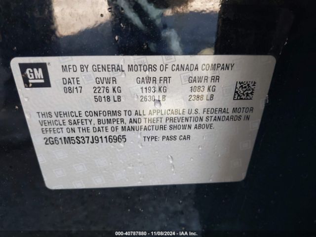 Photo 8 VIN: 2G61M5S37J9116965 - CADILLAC XTS 