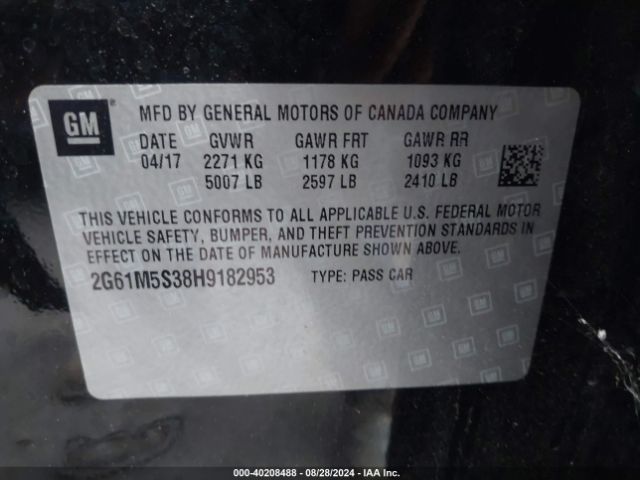 Photo 8 VIN: 2G61M5S38H9182953 - CADILLAC XTS 