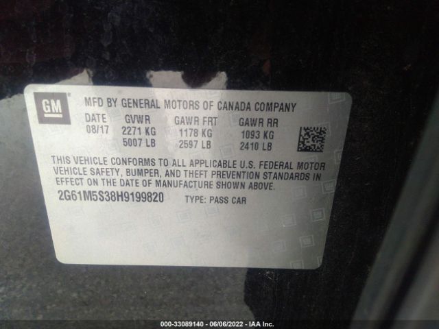 Photo 8 VIN: 2G61M5S38H9199820 - CADILLAC XTS 