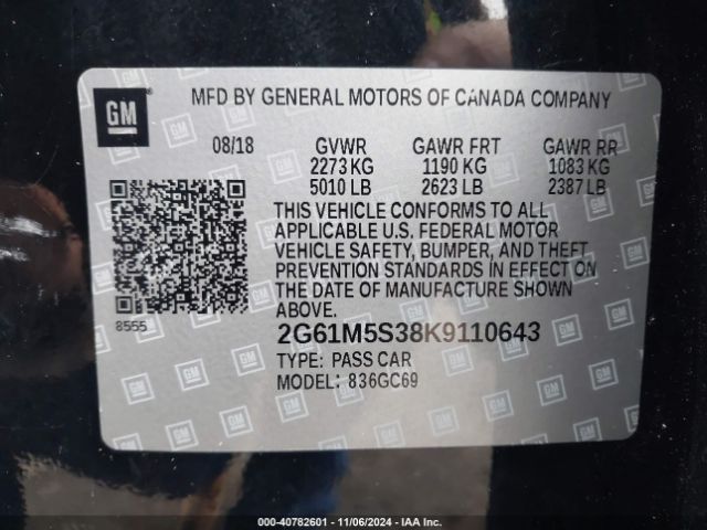 Photo 8 VIN: 2G61M5S38K9110643 - CADILLAC XTS 