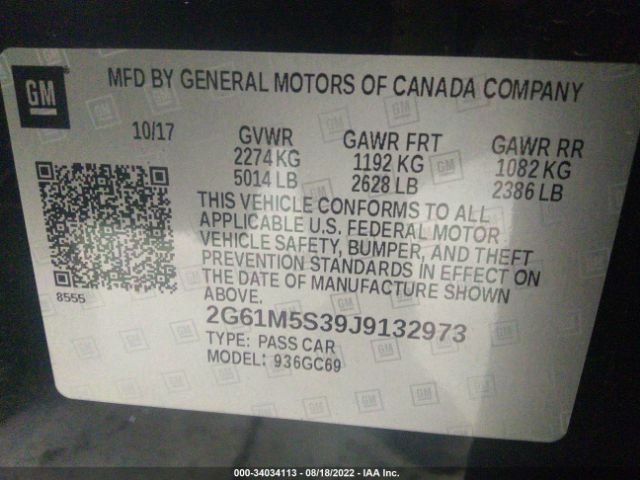 Photo 8 VIN: 2G61M5S39J9132973 - CADILLAC XTS 