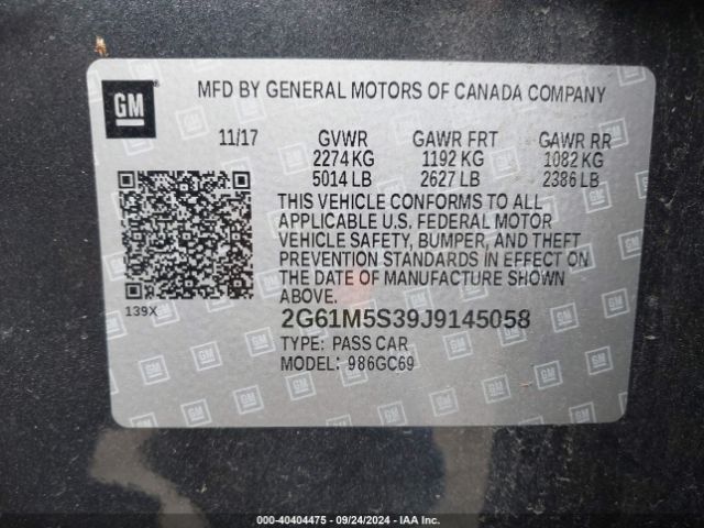 Photo 8 VIN: 2G61M5S39J9145058 - CADILLAC XTS 