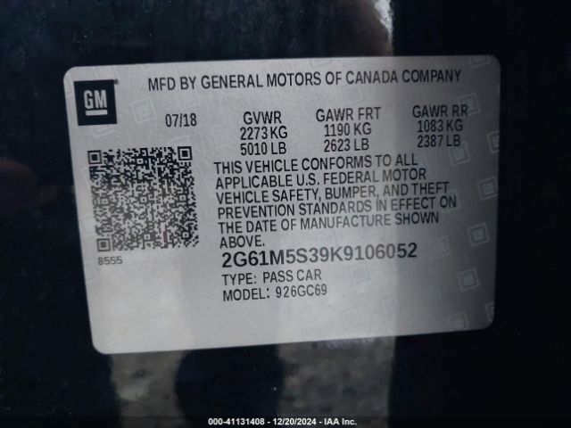 Photo 8 VIN: 2G61M5S39K9106052 - CADILLAC XTS 