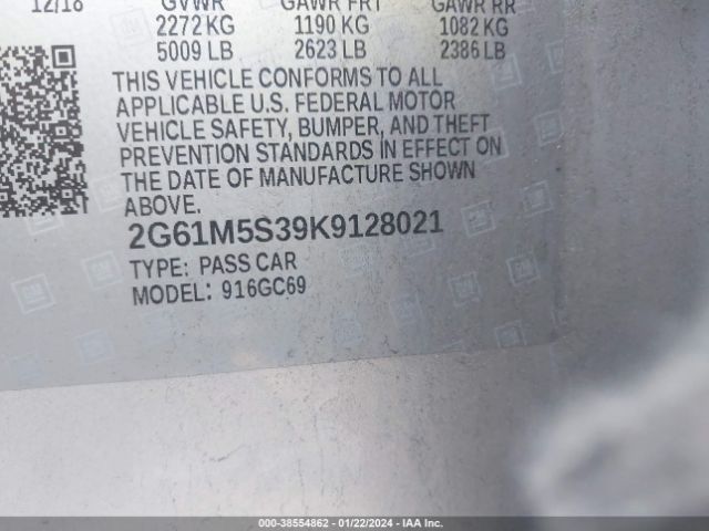 Photo 8 VIN: 2G61M5S39K9128021 - CADILLAC XTS 