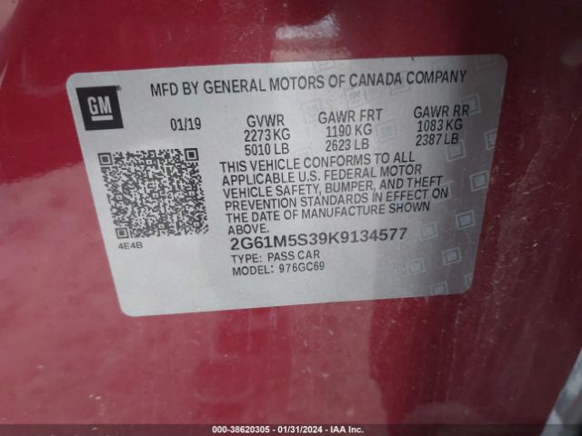 Photo 8 VIN: 2G61M5S39K9134577 - CADILLAC XTS 