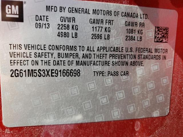 Photo 11 VIN: 2G61M5S3XE9166698 - CADILLAC XTS 