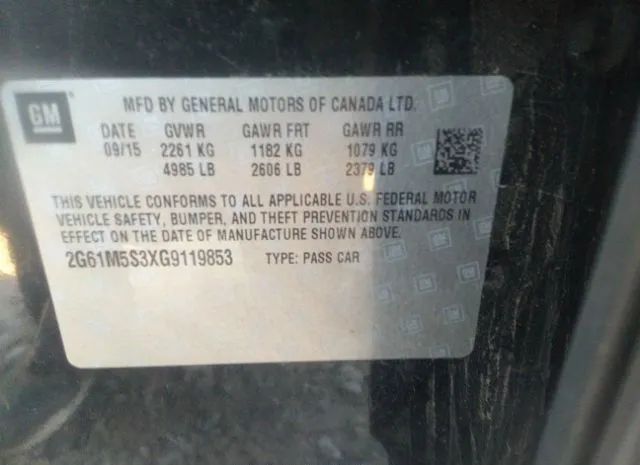 Photo 8 VIN: 2G61M5S3XG9119853 - CADILLAC XTS 