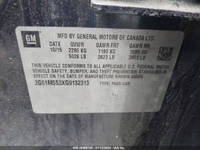 Photo 8 VIN: 2G61M5S3XG9132313 - CADILLAC XTS 