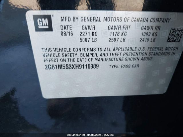 Photo 8 VIN: 2G61M5S3XH9110989 - CADILLAC XTS 