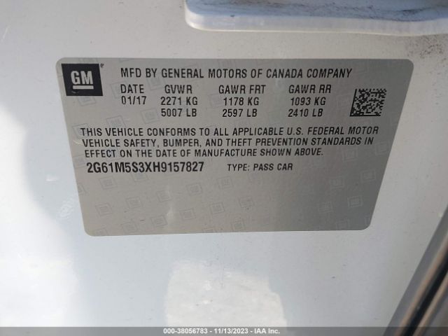 Photo 8 VIN: 2G61M5S3XH9157827 - CADILLAC XTS 