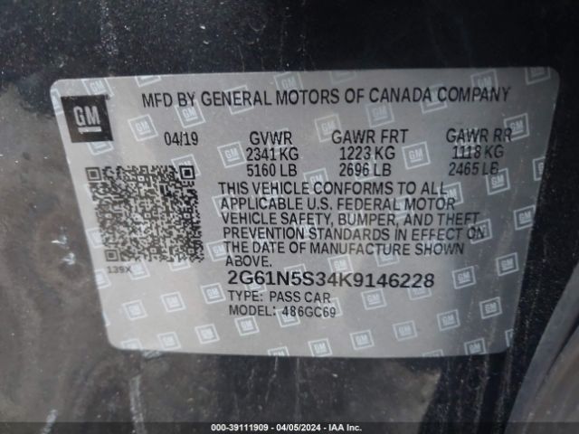 Photo 8 VIN: 2G61N5S34K9146228 - CADILLAC XTS 