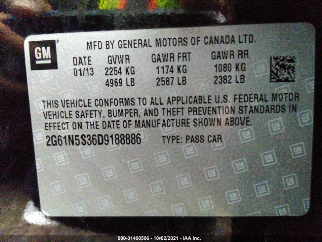 Photo 8 VIN: 2G61N5S36D9188886 - CADILLAC XTS 