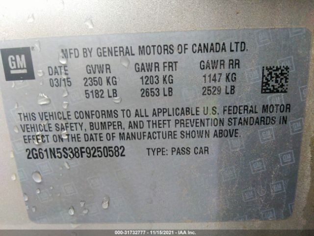 Photo 8 VIN: 2G61N5S38F9250582 - CADILLAC XTS 