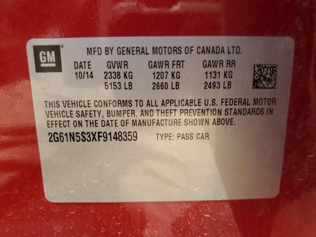 Photo 11 VIN: 2G61N5S3XF9148359 - CADILLAC XTS 