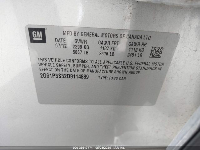 Photo 8 VIN: 2G61P5S32D9114889 - CADILLAC XTS 