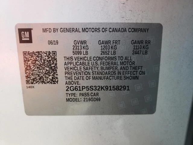 Photo 11 VIN: 2G61P5S32K9158291 - CADILLAC XTS PREMIU 