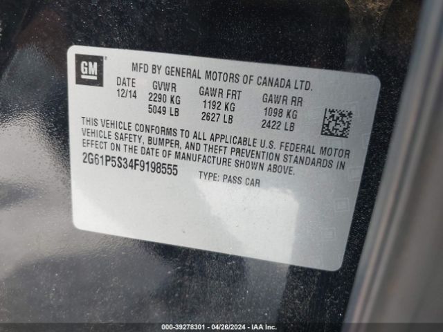 Photo 8 VIN: 2G61P5S34F9198555 - CADILLAC XTS 