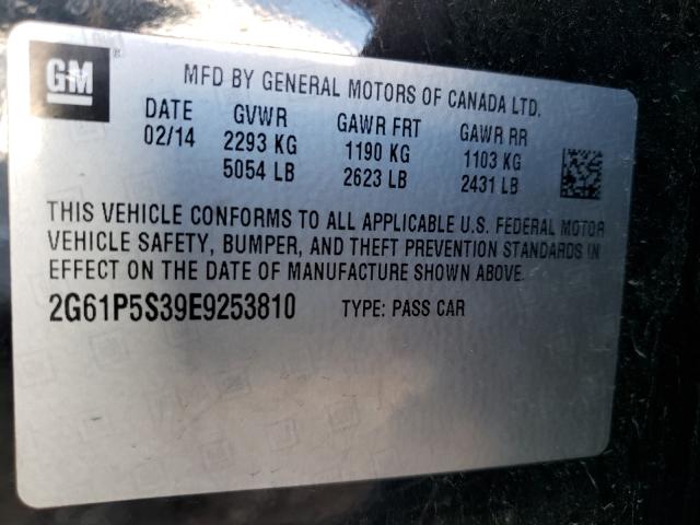 Photo 9 VIN: 2G61P5S39E9253810 - CADILLAC XTS PREMIU 