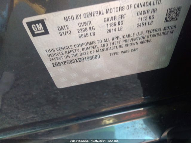 Photo 8 VIN: 2G61P5S3XD9196600 - CADILLAC XTS 