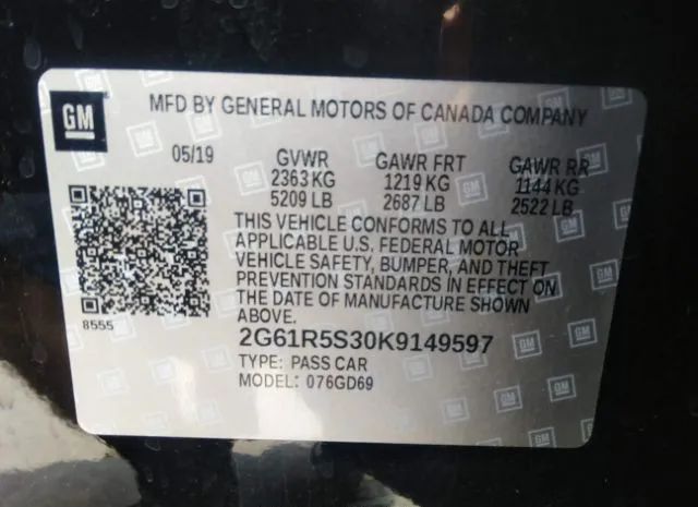 Photo 8 VIN: 2G61R5S30K9149597 - CADILLAC XTS 