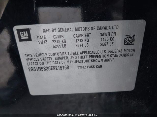 Photo 8 VIN: 2G61R5S36E9215168 - CADILLAC XTS 