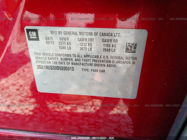 Photo 8 VIN: 2G61R5S39D9205913 - CADILLAC XTS 