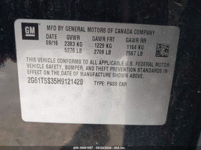 Photo 8 VIN: 2G61T5S35H9121420 - CADILLAC XTS 