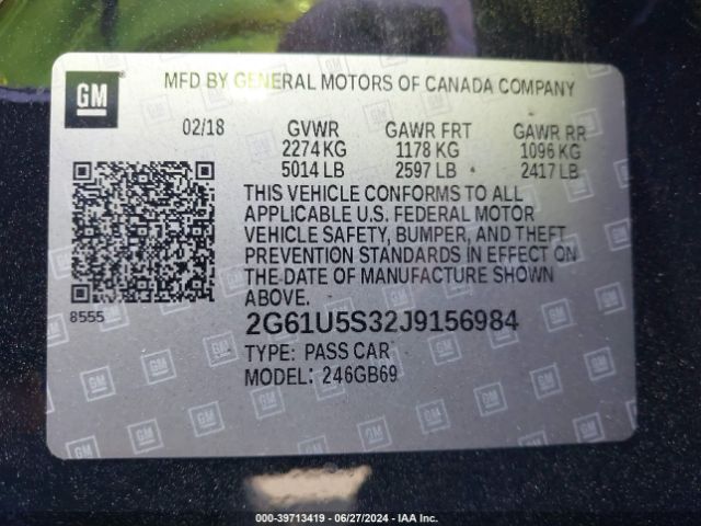 Photo 8 VIN: 2G61U5S32J9156984 - CADILLAC XTS 