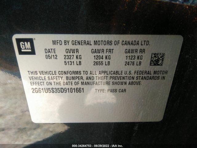 Photo 8 VIN: 2G61U5S35D9101661 - CADILLAC XTS 