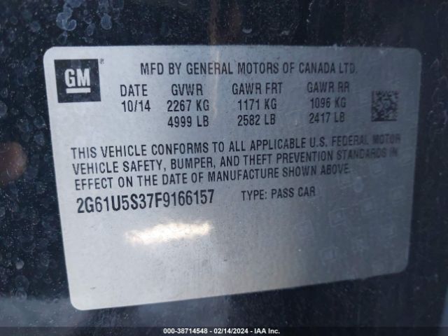 Photo 8 VIN: 2G61U5S37F9166157 - CADILLAC XTS 