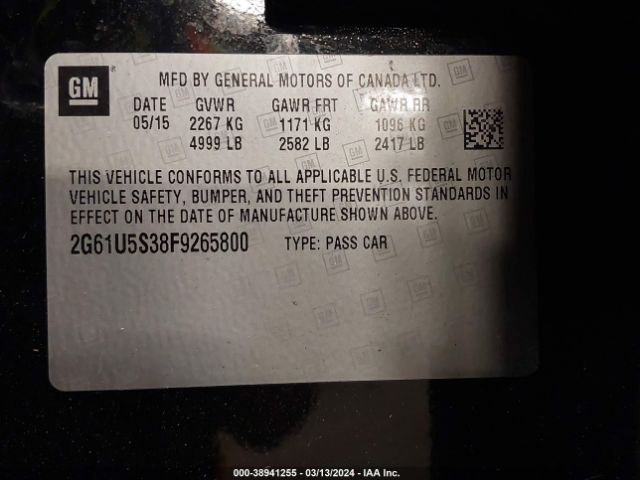 Photo 8 VIN: 2G61U5S38F9265800 - CADILLAC XTS 