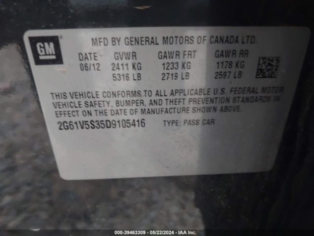 Photo 8 VIN: 2G61V5S35D9105416 - CADILLAC XTS 