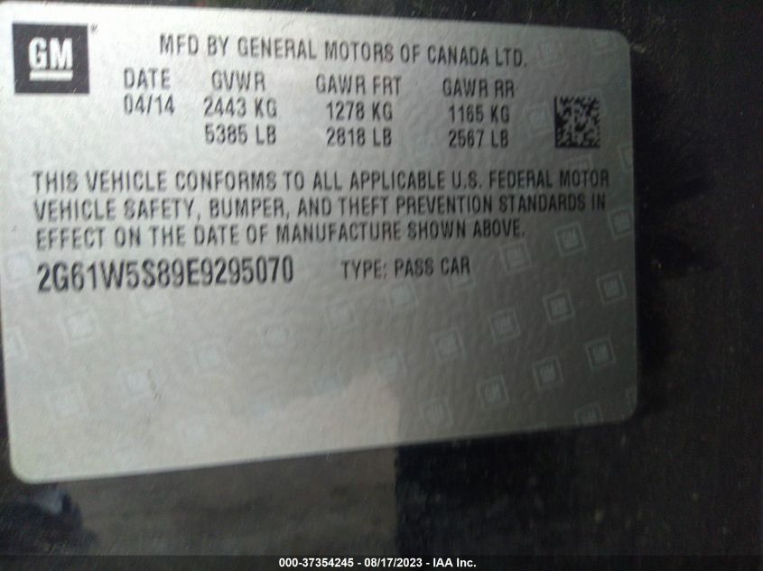 Photo 8 VIN: 2G61W5S89E9295070 - CADILLAC XTS 