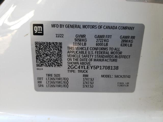 Photo 11 VIN: 2GC4YLEY5P1708138 - CHEVROLET ALL MODELS 