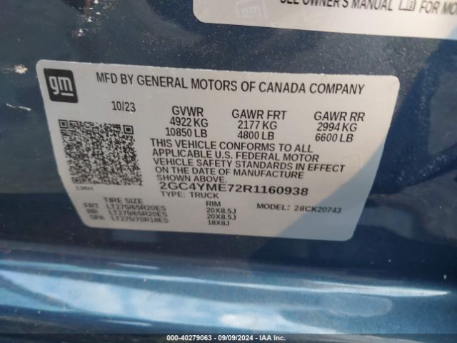 Photo 8 VIN: 2GC4YME72R1160938 - CHEVROLET SILVERADO HD 