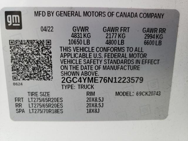 Photo 11 VIN: 2GC4YME76N1223579 - CHEVROLET SILVERADO 