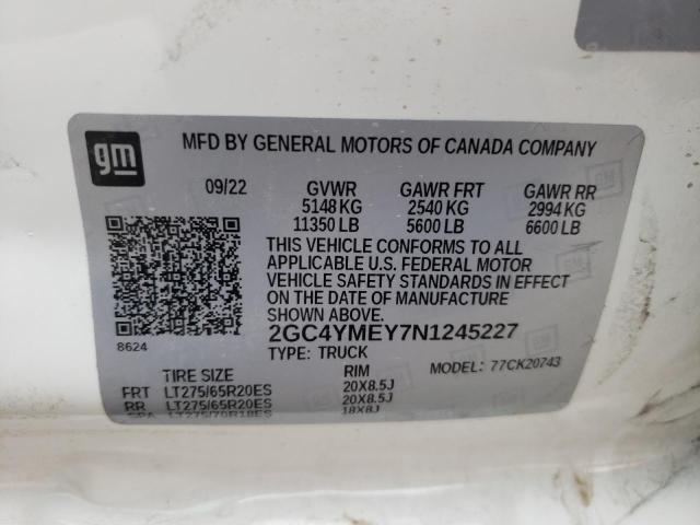 Photo 11 VIN: 2GC4YMEY7N1245227 - CHEVROLET ALL MODELS 