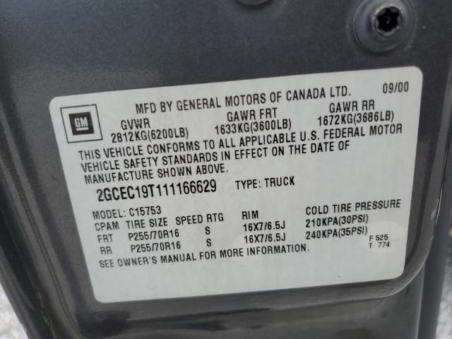 Photo 11 VIN: 2GCEC19T111166629 - CHEVROLET SILVERADO 